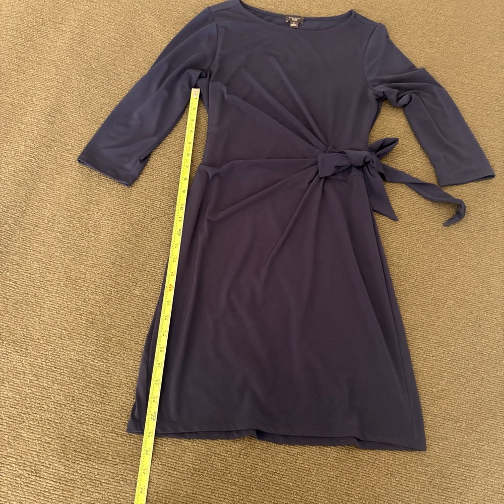 Petite Navy Wrap Dress
